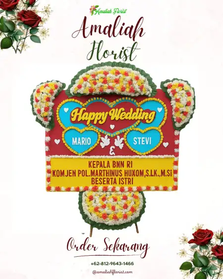 Papan Bunga Pernikahan Guwoterus
